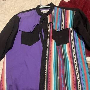 Vintage western gill adams button down